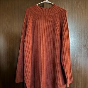 Ava & Viv Rust Cowl Neck Sweater Dress